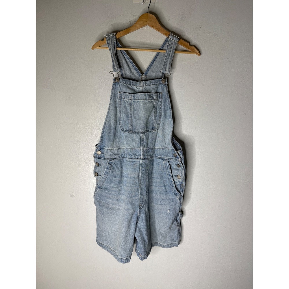 Pistola Denim Shortalls Womens Medium Blue Light Wash Cotton P00071103DC